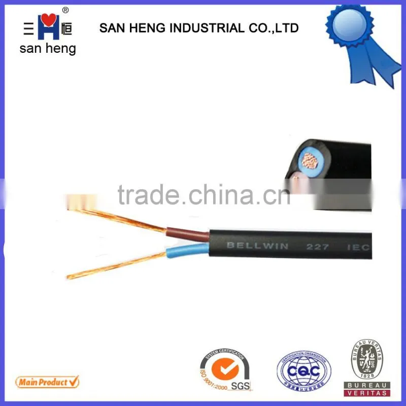 BVVB/RVVB flat PVC insulated electrical housing wire