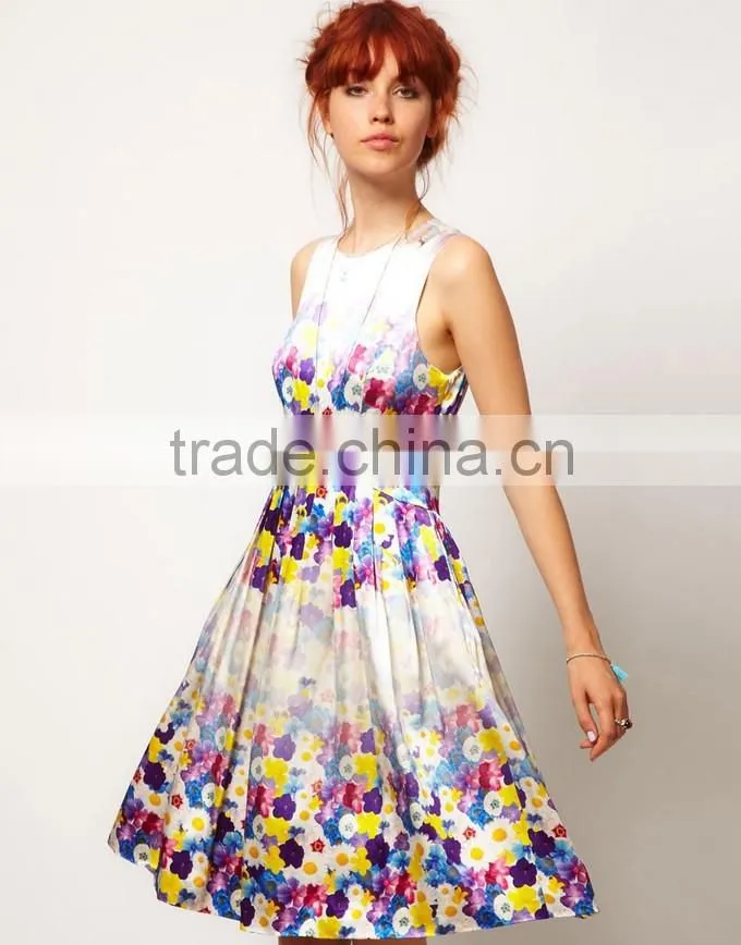 Designer Floral Printed Back Cut Ball Gown Alibaba Dresses