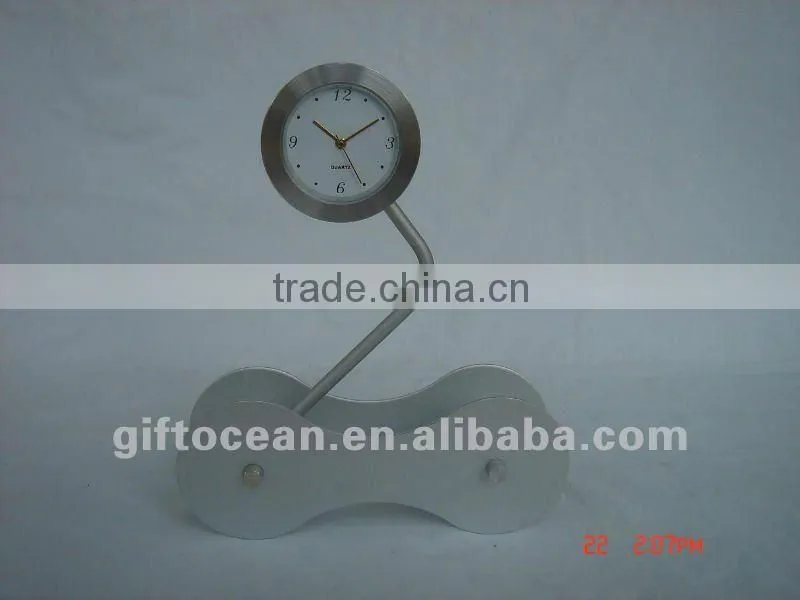 aluminum art metal desk clock, crafts aluminum clock