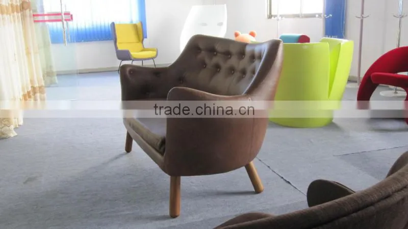 stylish fiberglass shell finn juhl poet sofa replica