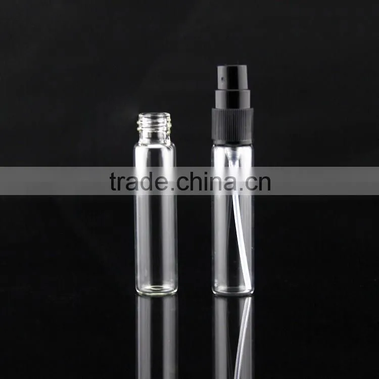 tubular glass bottle with fancy top cover