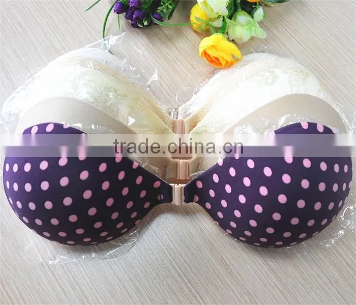 Popular With Young Girl Adhesive Sponge Strapless Bra Best Quality Bra With Cute Dot Design