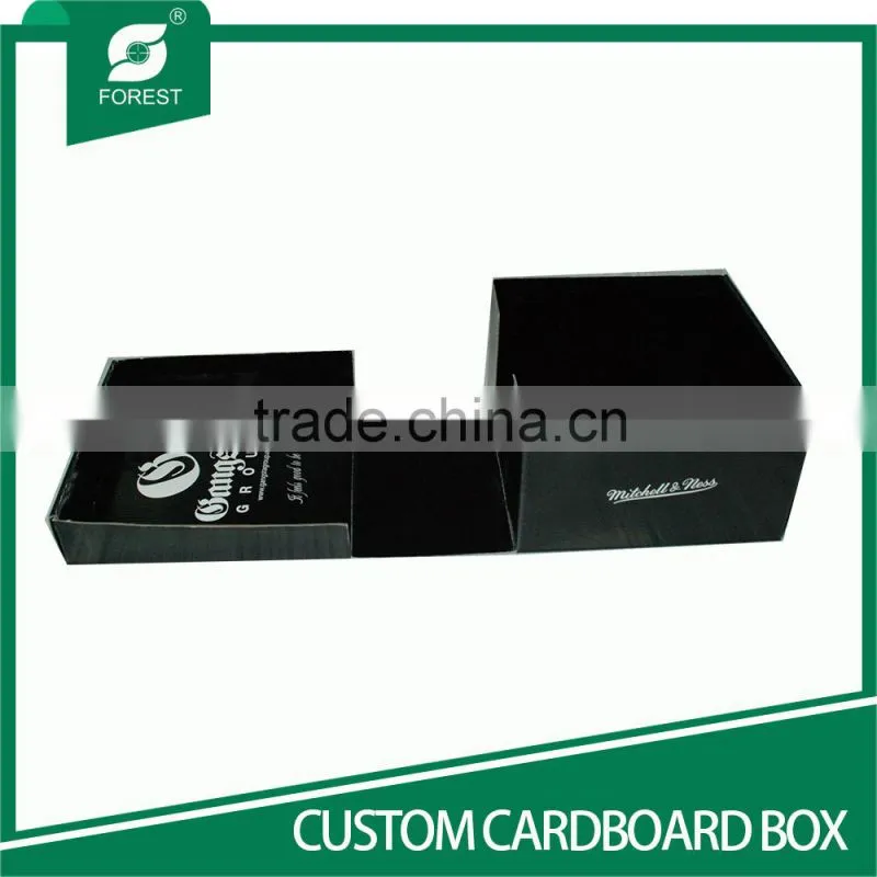 HIGH QUALITY BLACK SHOE PACKING BOX FOLDING CARDBOARD BOXES