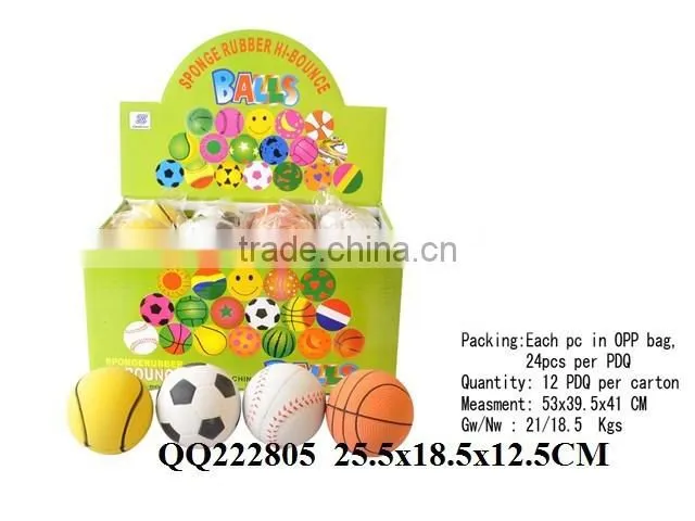 So beautiful hot sale 63mm watermelon design fluorescence rubber ball