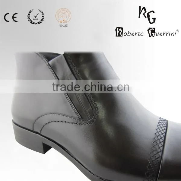 hot sale Black Leather ankle Boots