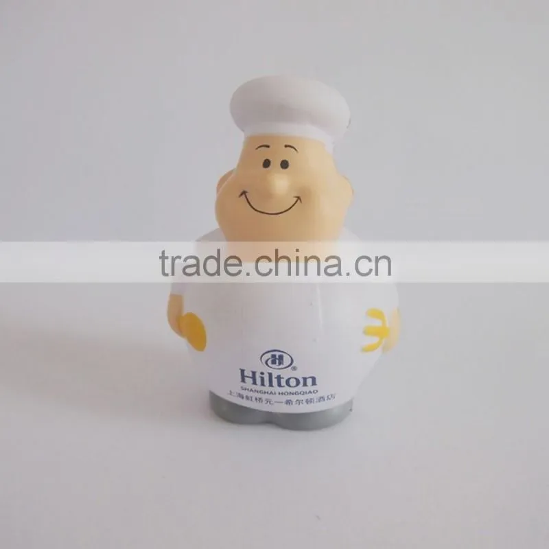 white cook promotional anti stress toys