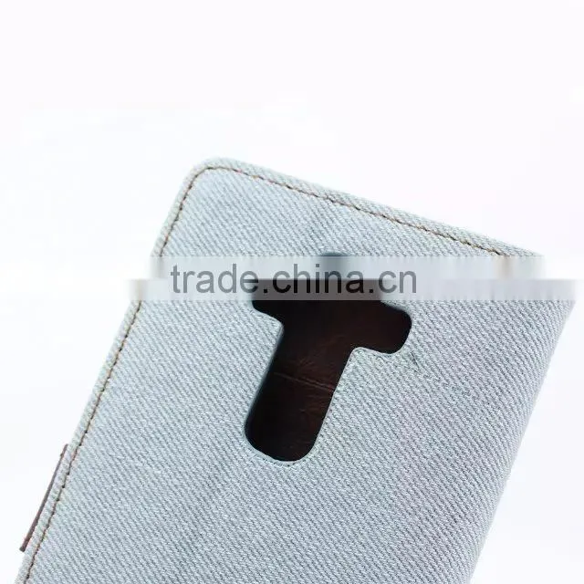 For LG g4 case,wallet pattern leather case for lg g4 with stand,demin design case for LG G4