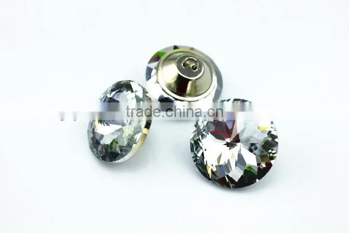 crystal sofa buttons for furniture/2016 fashing crystal buttons/2016 new Factory Direct selling Round glass buttons