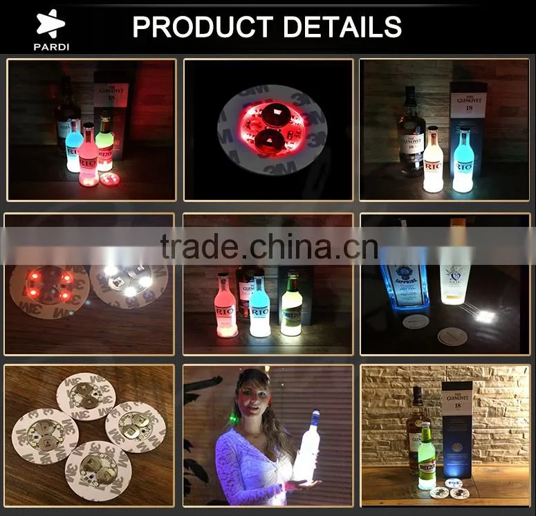 2015 Adhesive stick on led flashing mini sticker for bottle