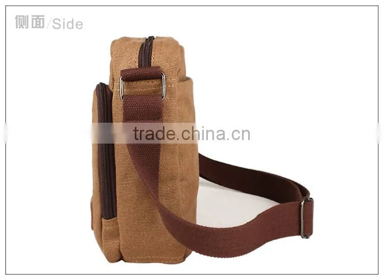 canvas casual messenger bags for teens,messenger bag with Genuine leather trim