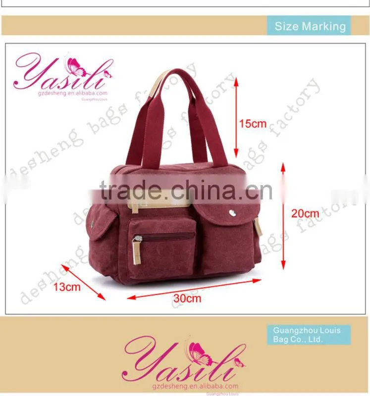 ladies canvas handbags 2014,Canvas and leather tote bag,canvas handbag with leather