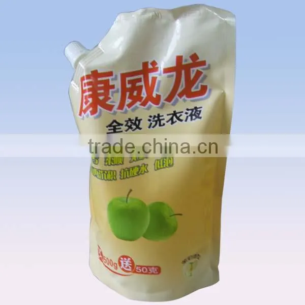 Stand up spout packaging bag for soap liquid