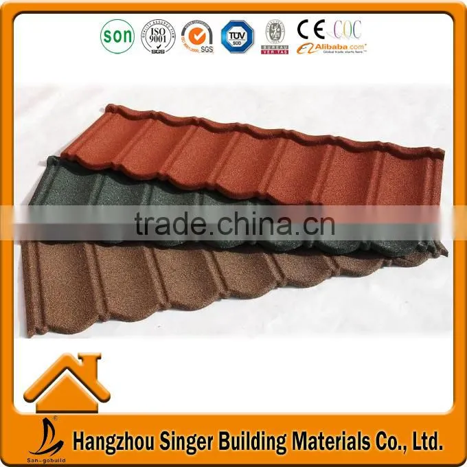 Stone Coated Metal Roofing Tile And Roof Gutter Factory