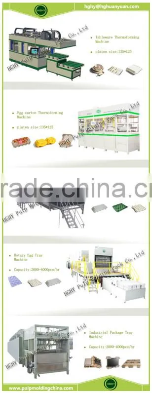 biodegradable paper dish pulp molding machine price interesting by HGHY