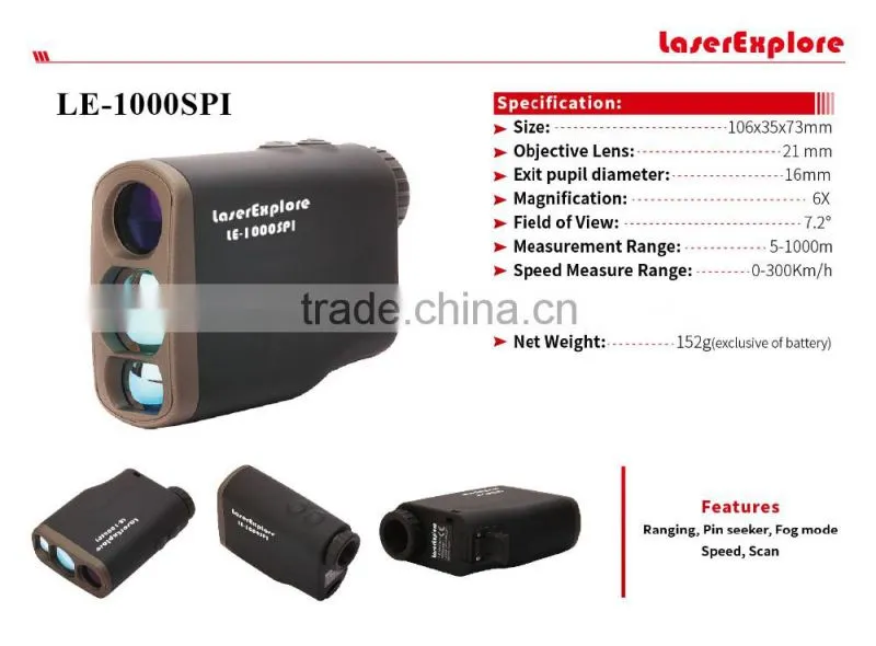Factory price 1500M PRO Upgrade hunting laser rangefinders Monocular Telescope Slope Function for long distance