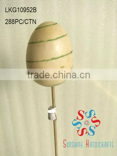 2014 Hot Sale Artificial Polyster Easter Egg With Stem For Christmas And Home Decoration