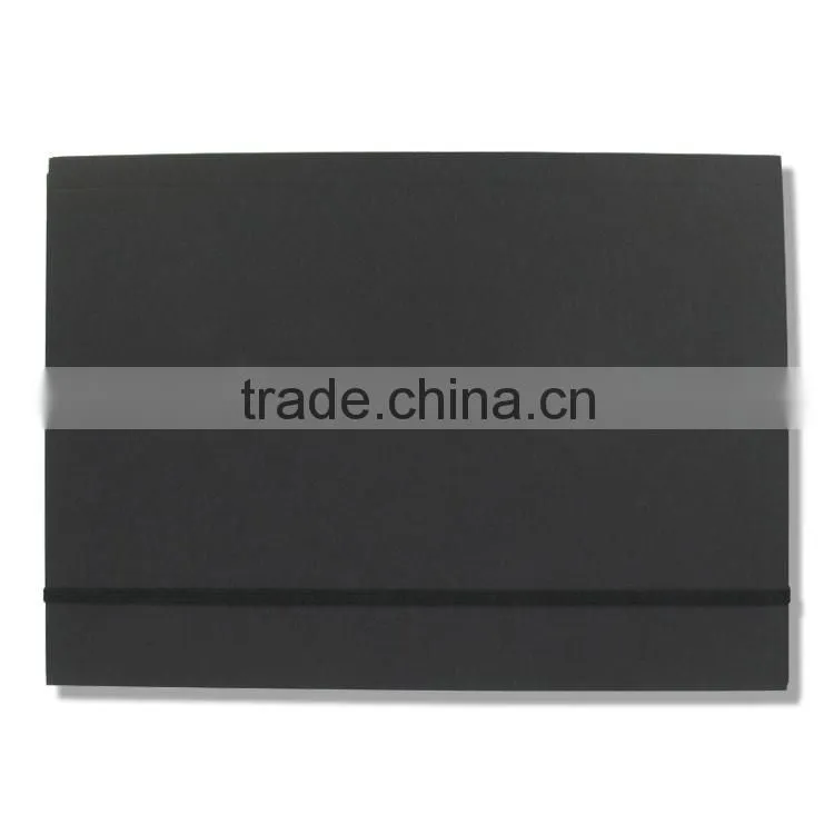 Elastic closure kraft paper file folder, Kraft 3 flap folder