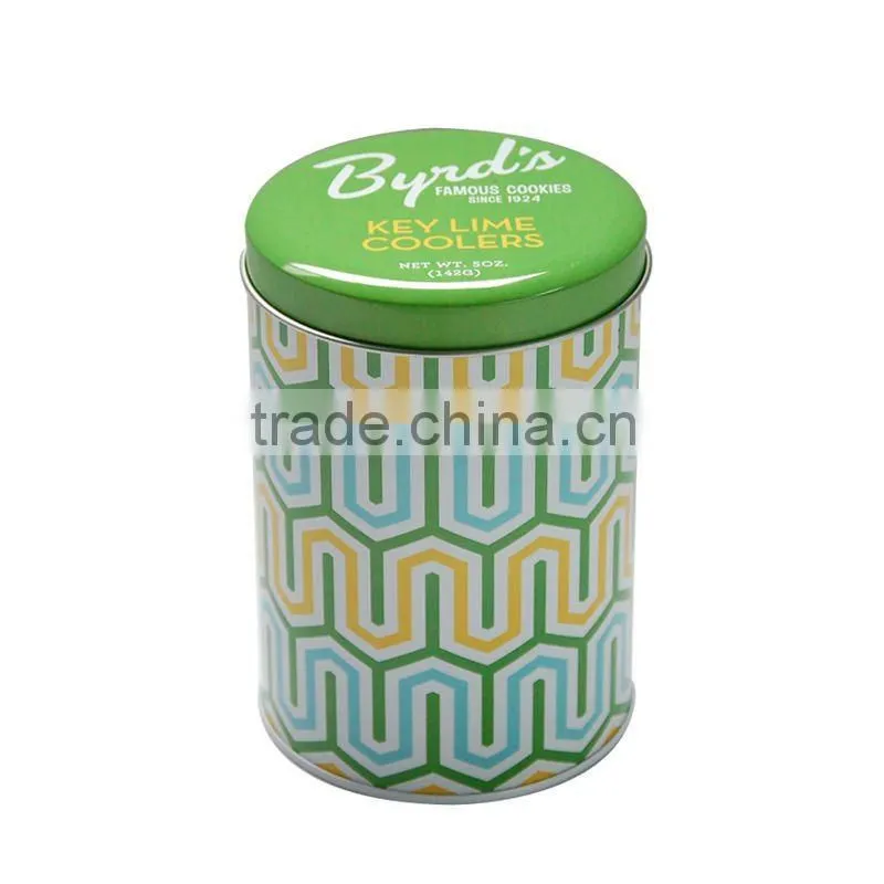 Custom Made Food Grade Round Shape Metal Box Tin Can for Tea Coffee