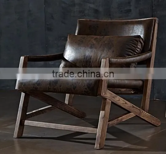 antique wooden recliner chair