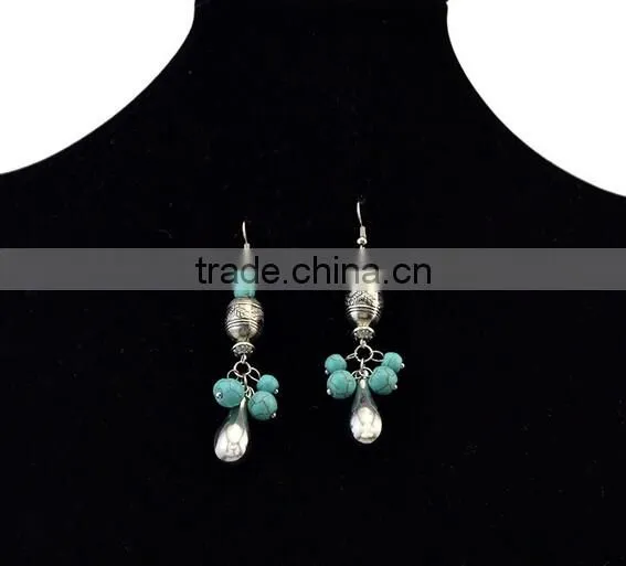 New design Bohemia Jewelry Drop Pendant Vintage Turquoise Earrings For Women