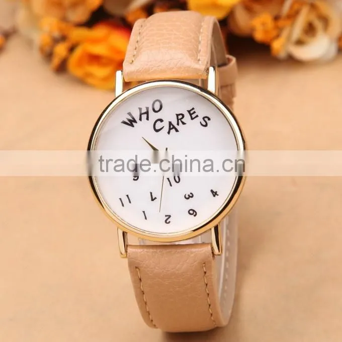 Who cares women watch bracelet,fashion leather watch