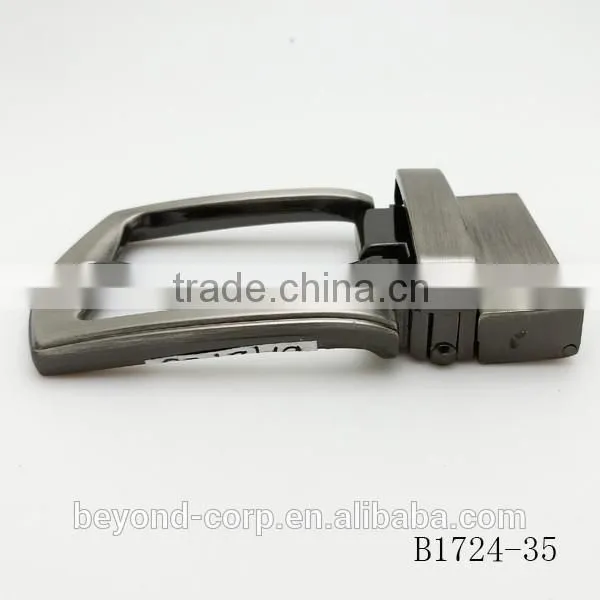 Formal reversible pin buckle for 35mm men's real leather belt