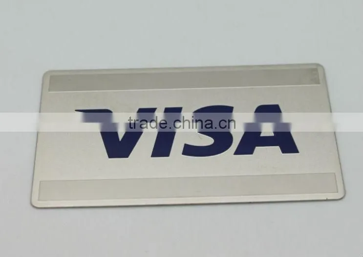 Customized VISA brass nameplate