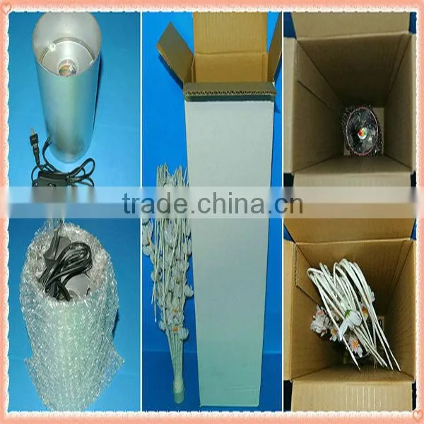 Light Up Orchid Flowers & Plant / White Cymbidium with LED Lights
