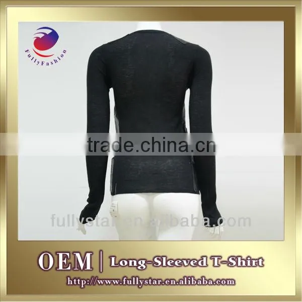 hoody jacket women long sleeve round neck with emb