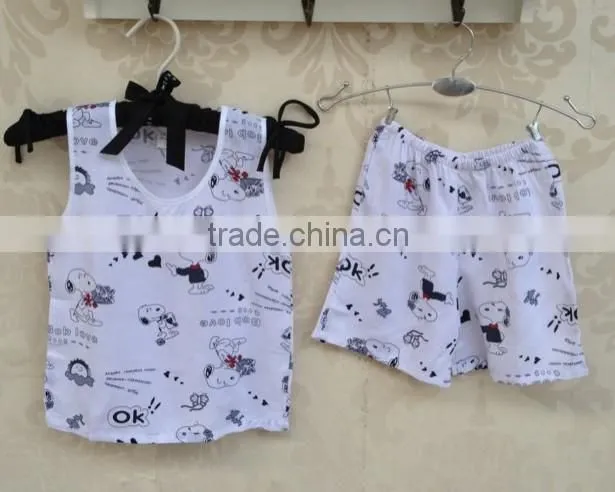 100% cotton baby pajamas sleeveless