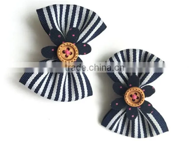 New design cute cotton fabric flower children hair clip set NCA160314