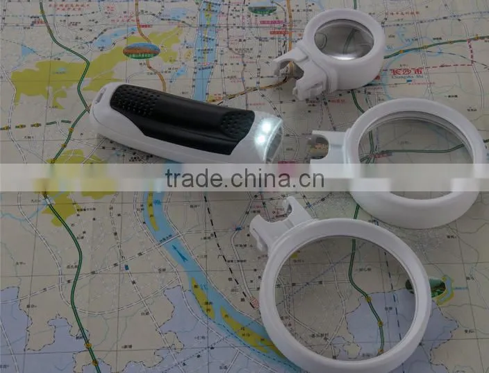 Amazon co Illuminated LED Handheld Magnifying Glass Set - 2.5X 5X and 16X Magnification Power - Handy Magnifier For Senior