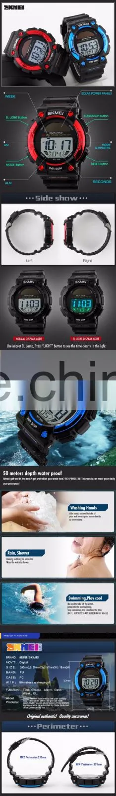 SKMEI Fashion Digital Solar Watch