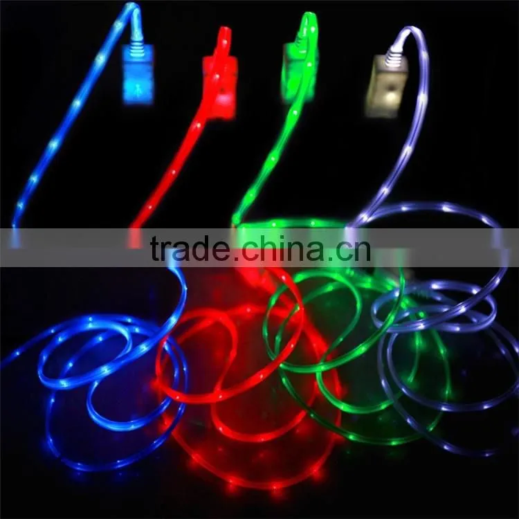 Wholesale LED Mobile Data Cable, TPE USB Charging Cable V8 Android Cable