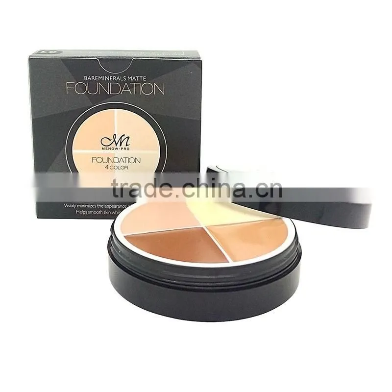 Menow professional foundation cake 4 color concealer waterproof SP25 PA+++