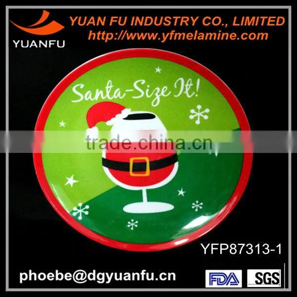 Round plastic melamine serving trays