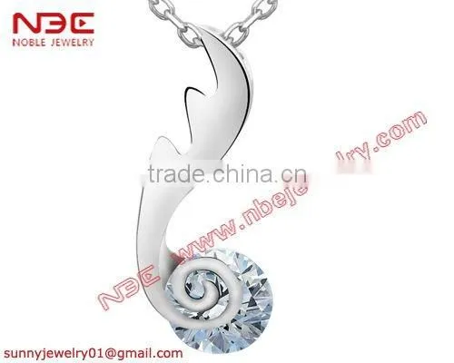 Noble pure silver necklace