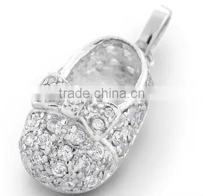Baby shoe design 925 sterling silver pendant