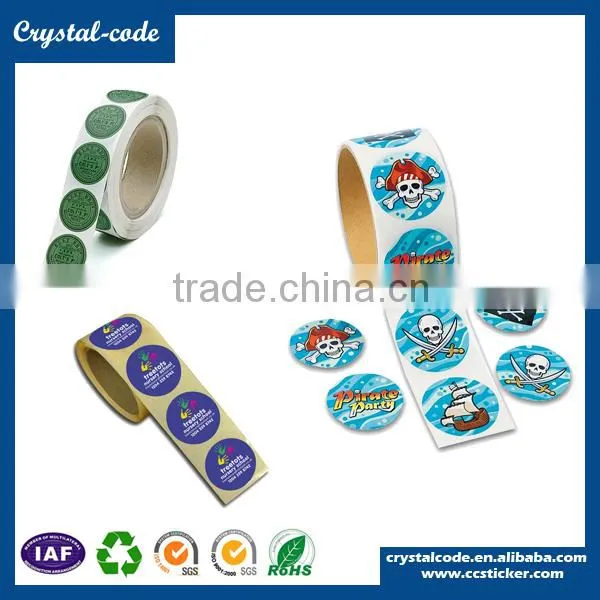 Various materials custom die cut labels self adhesive sticker