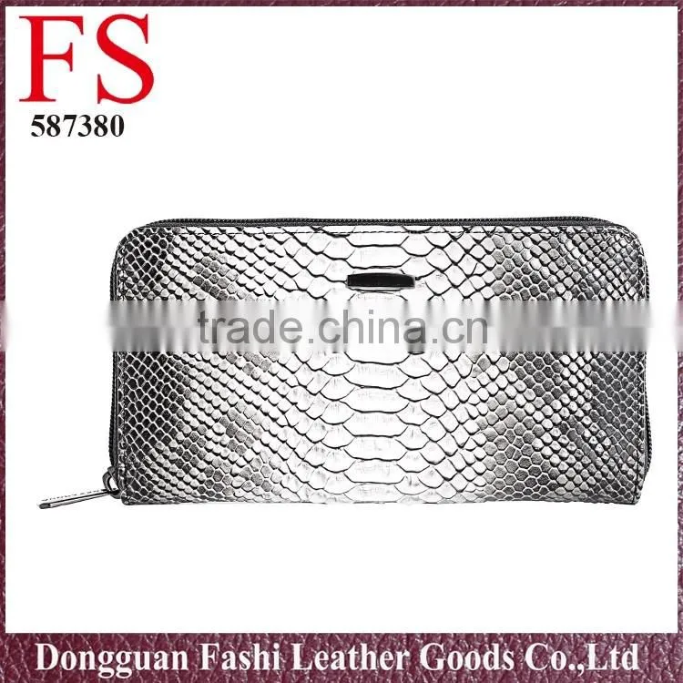 Women Long black High Quality Leather Wallet