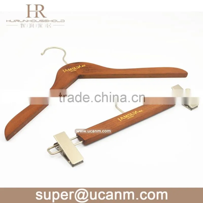 HRUT-355GV luxury beech wood skirt hanger for pant antique finish