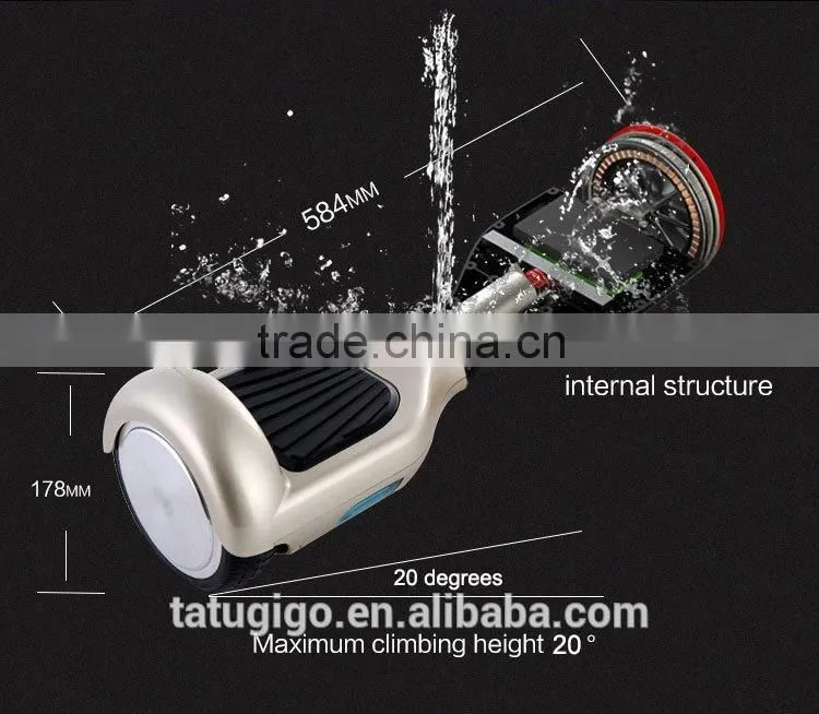 Standard Shenzhen 6.5 inch 350W two wheel smart electric self balancing scooter