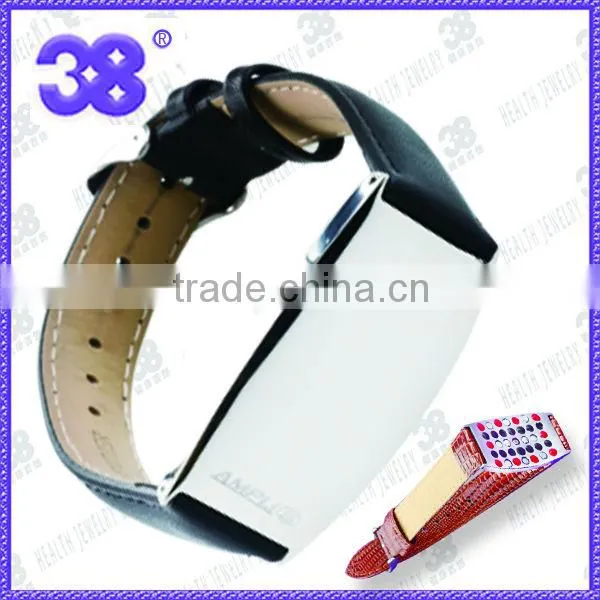 shenzhen newest magnetic stainless steel bangle+infrared powder+anion