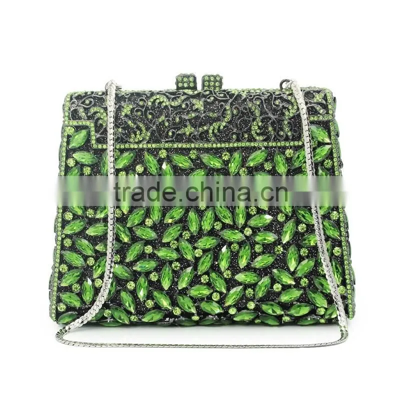aquamarine clutch bag evening trapezoidal woman wedding bag party bag fashion handbag (88142A-G2)
