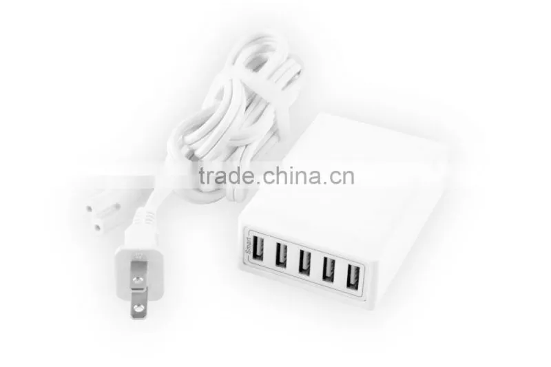 Portable 6 Port USB Desktop Rapid Charger. Intelligent USB Charger with Auto Detect,universal usb multi charger