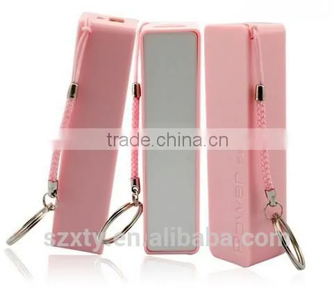 2200 mah perfume protable power bank with keychain, promotional power bank