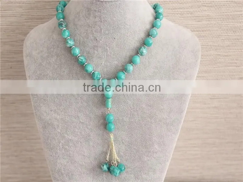 Stock Wholesale Arylic Resin Beads Statement Necklace