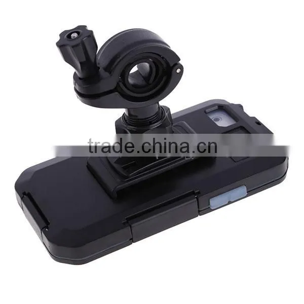 5 In 1 Motorcycle Bicycle Bracket Handlebar Mount Holder Shockproof Dustproof Waterproof Case for Apple iPhone 5 5S Black
