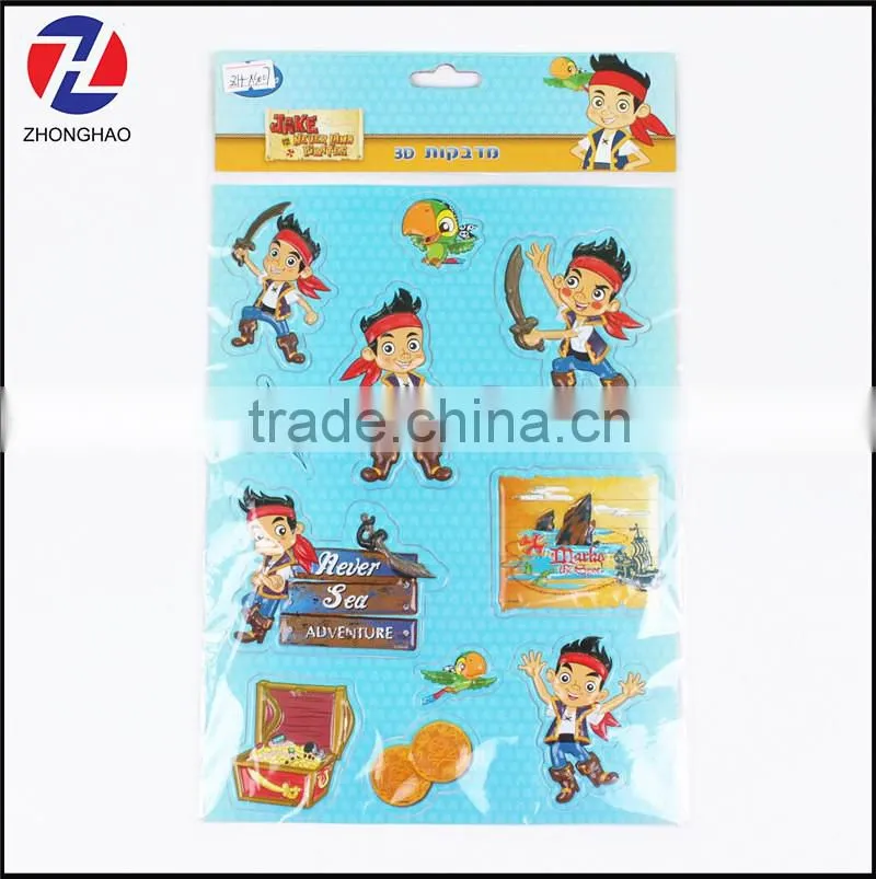 New arrived unique funny customized puffy sticker for boys