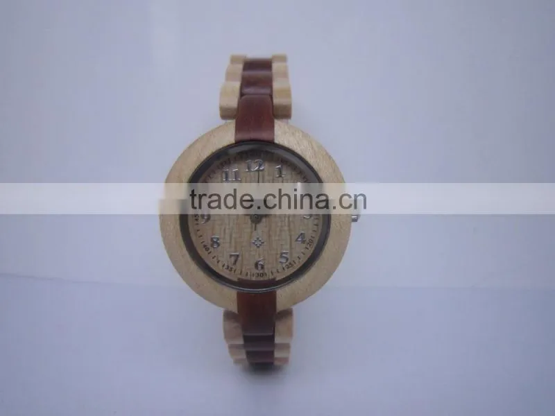 Europe and America Hot Selling Women wooden watch with Japan movement and quartz movement for hot sale